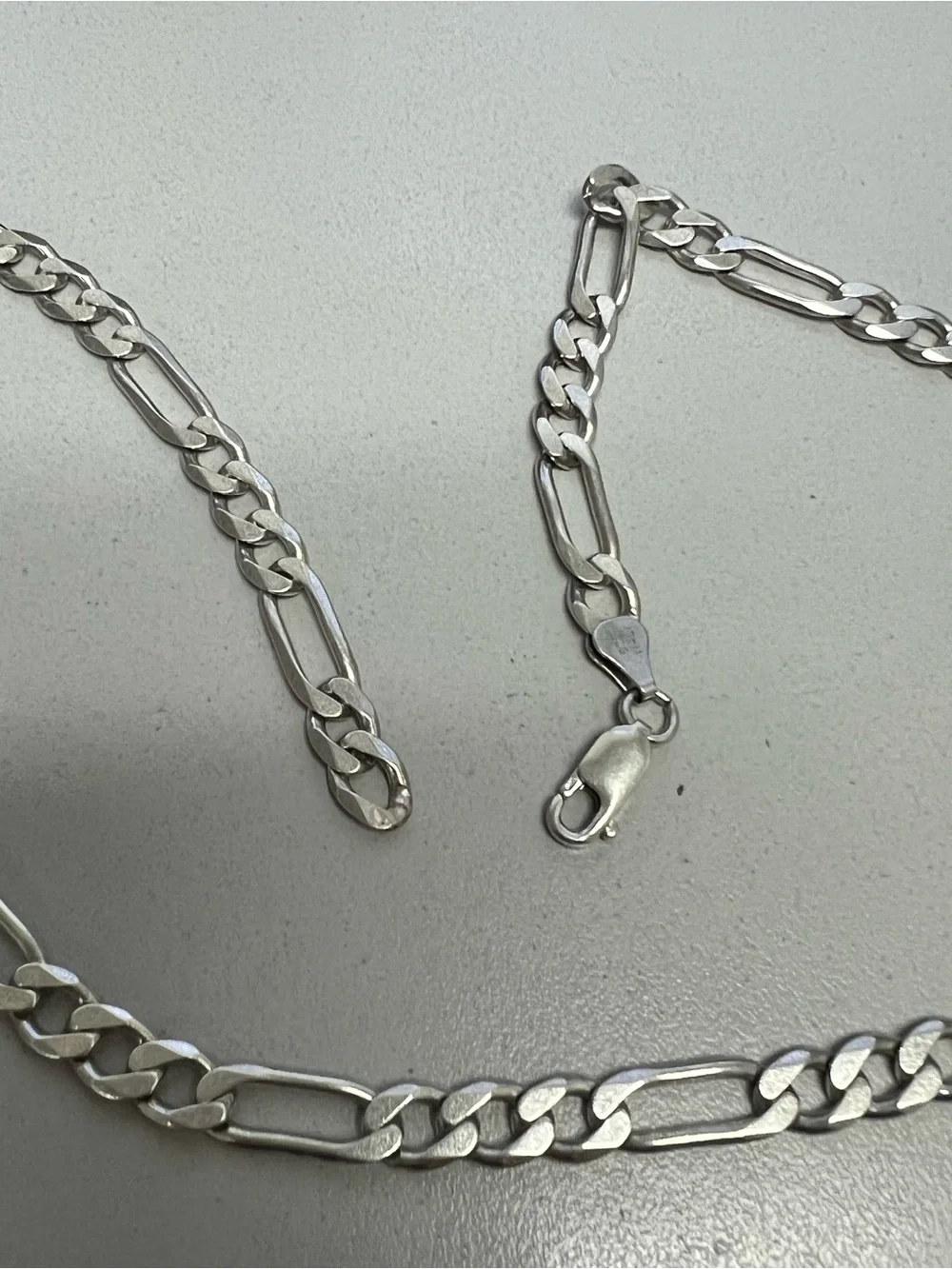 Sterling Silver Figaro Link Chain Necklace - Sterling Silver 925